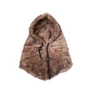 Faux Fur Balaclava Fleece Hood Face Mask Adjustable